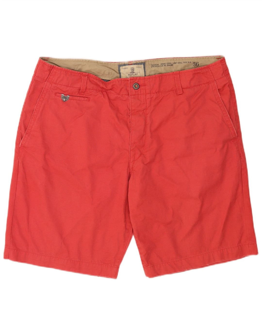 Pantaloncini chino da uomo Replay W36 grandi rossi