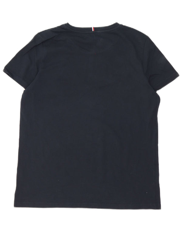 T-shirt grafica da donna Tommy Hilfiger Top UK 16 grande cotone blu navy