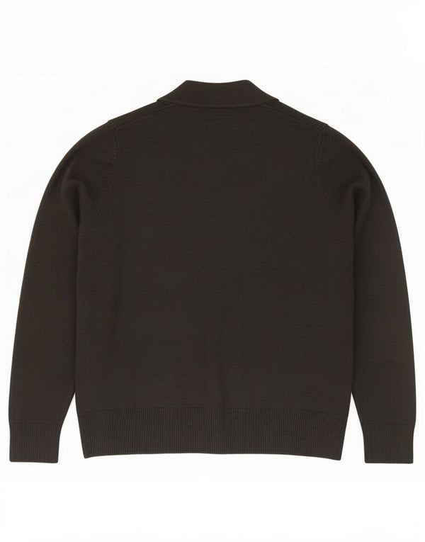Maglione cardigan aperto da donna Marks & Spencer UK 14 acrilico nero medio