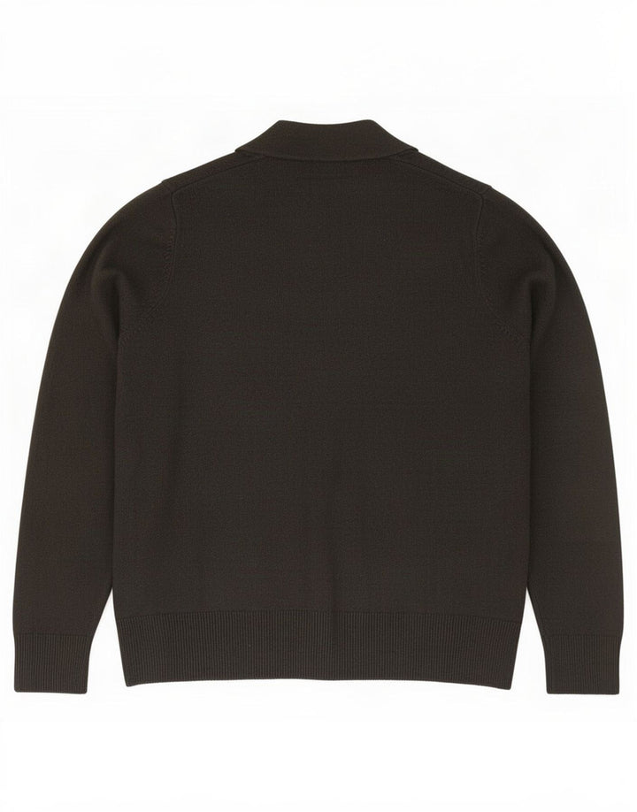 Maglione cardigan aperto da donna Marks & Spencer UK 14 acrilico nero medio