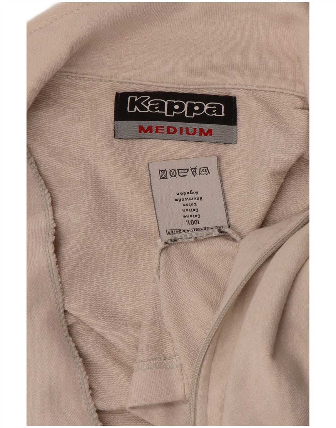 Giacca da tuta da uomo KAPPA in cotone beige medio