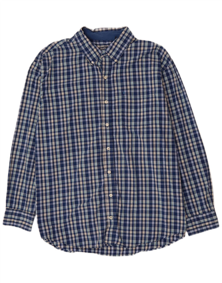 Camicia da uomo IZOD 2XL in cotone a quadri blu