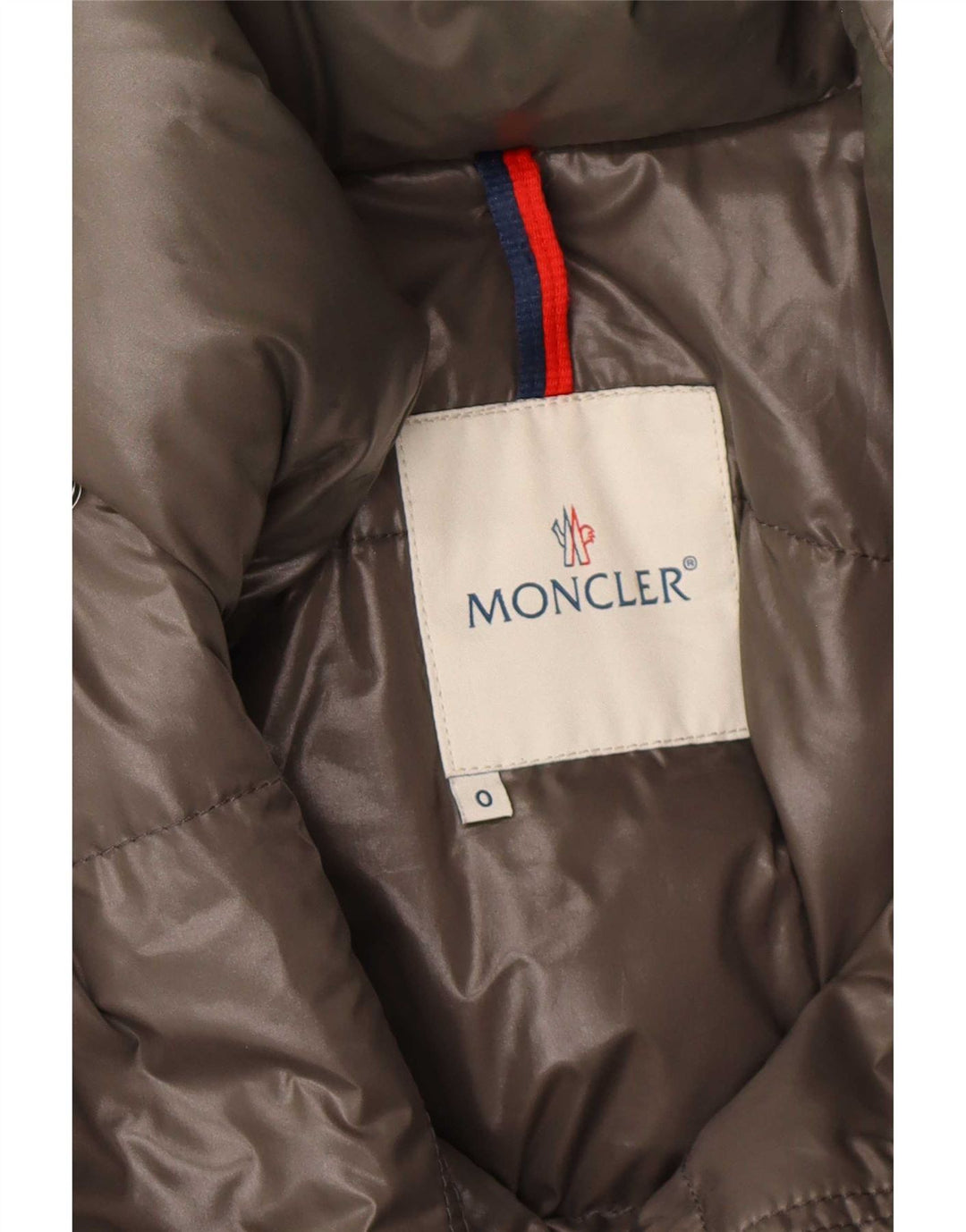 Moncler Giacca imbottita con cappuccio da uomo taglia 0 XS poliammide kaki