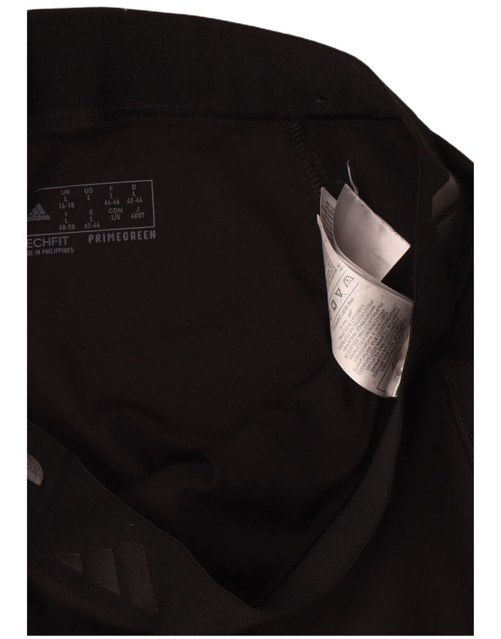 Leggings grafici Adidas da donna UK 16/18 Large Nero Poliestere