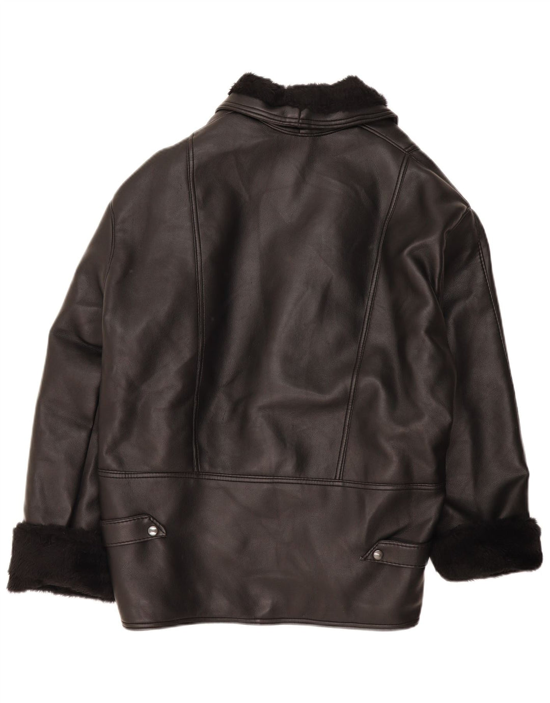Giacca in shearling vintage da uomo IT 38 Shearling nero medio