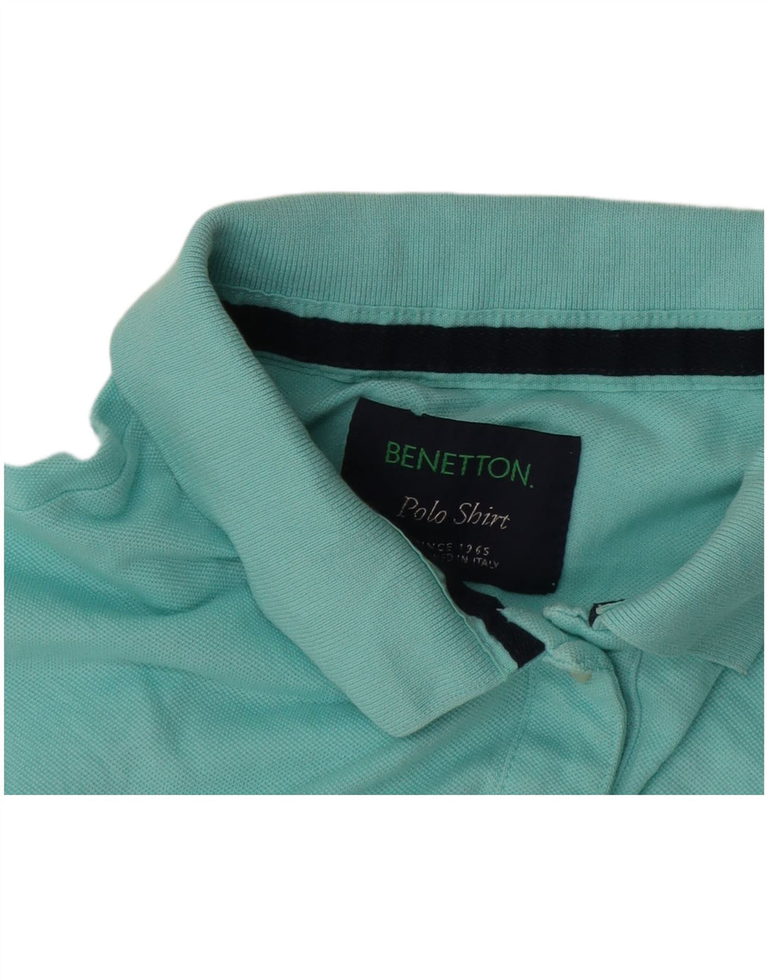 Polo Benetton da donna UK 16 grande turchese