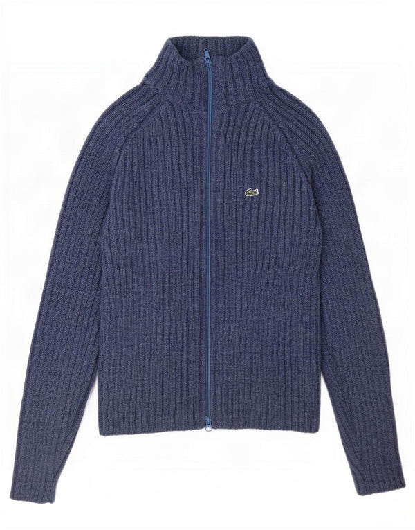 Maglione cardigan vestibilità regolare da donna Lacoste taglia 38 lana blu medio