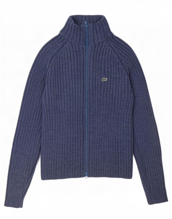 Maglione cardigan vestibilità regolare da donna Lacoste taglia 38 lana blu medio