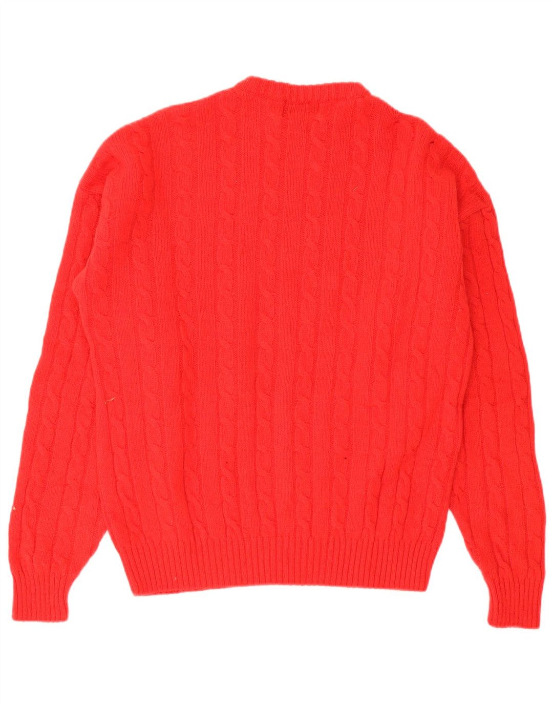 Maglione vintage da uomo girocollo IT 50 in lana rossa media