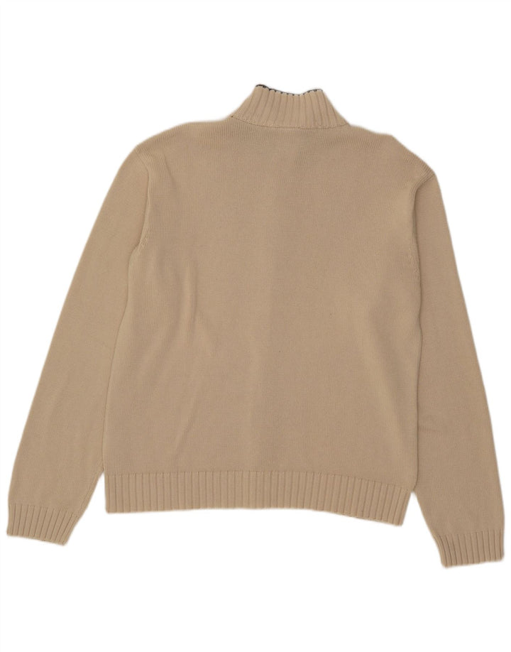 Maglione cardigan da uomo Adidas in acrilico beige medio