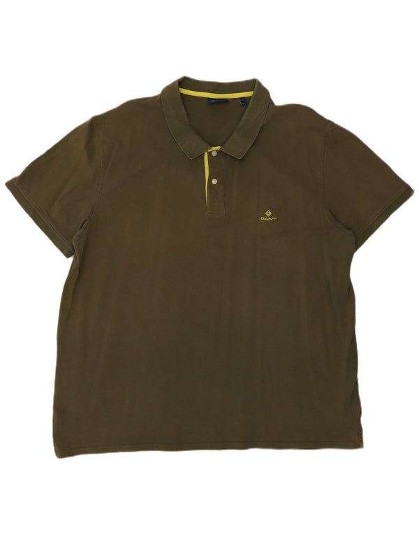 Polo da uomo Gant 4XL cotone kaki