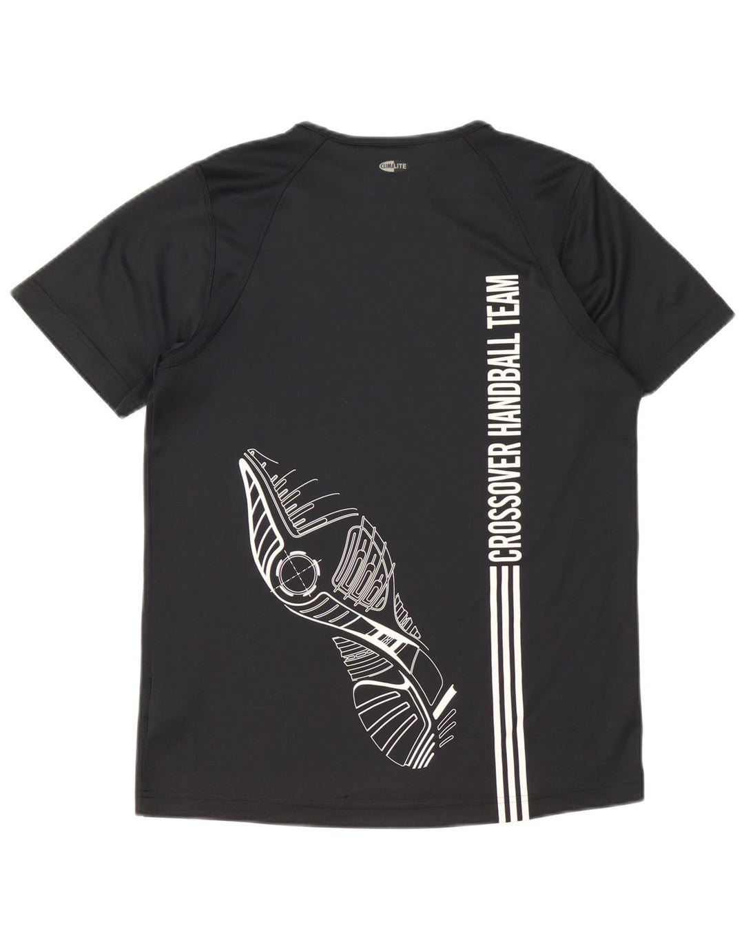 T-shirt grafica da uomo Adidas Top in poliestere nero medio