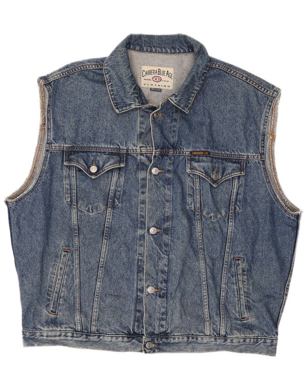 Gilet in denim da uomo CARRERA UK 44 2XL cotone blu