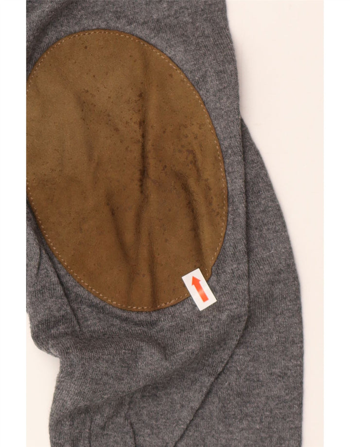 Massimo Dutti Maglione da uomo con scollo a V XL in cotone grigio