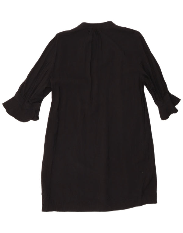 Abito a trapezio oversize da donna con maniche a 3/4 di Whistles UK 10 piccolo in viscosa nera