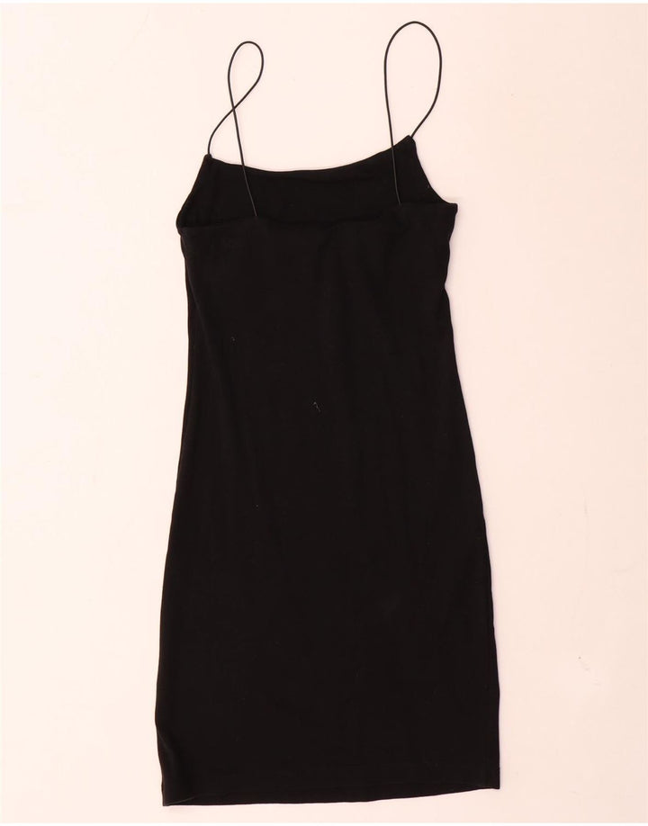 Abito sottoveste da donna Zara UK 12 cotone nero medio