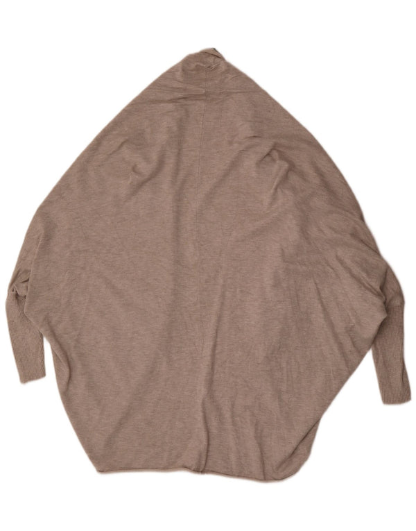 Maglione cardigan poncho lungo da donna Zara UK 14 Grigio medio
