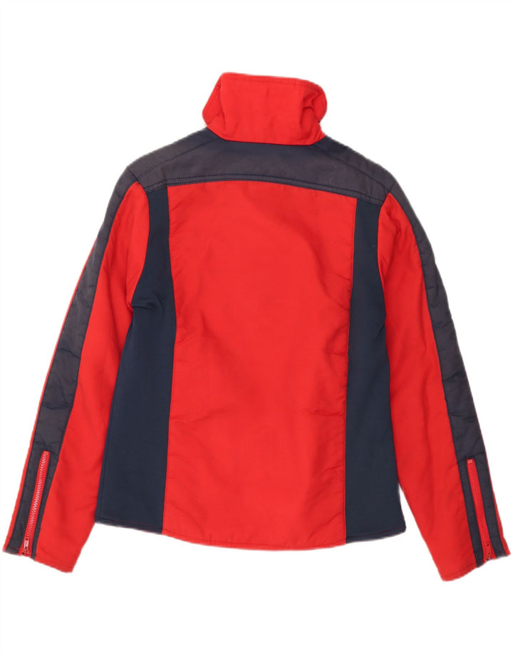 VINTAGE Womens Windbreaker Jacket UK 10 Small Red Colourblock Polyester Vintage Vintage and Second-Hand Vintage from Messina Hembry 
