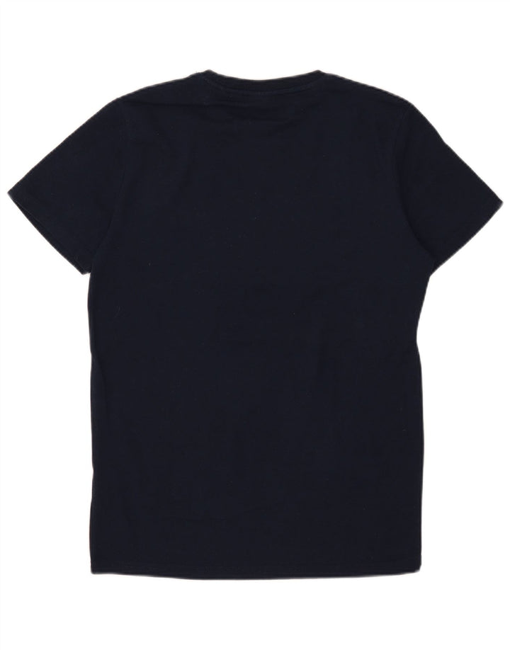 T-shirt grafica da uomo Superdry Top grande in cotone blu navy
