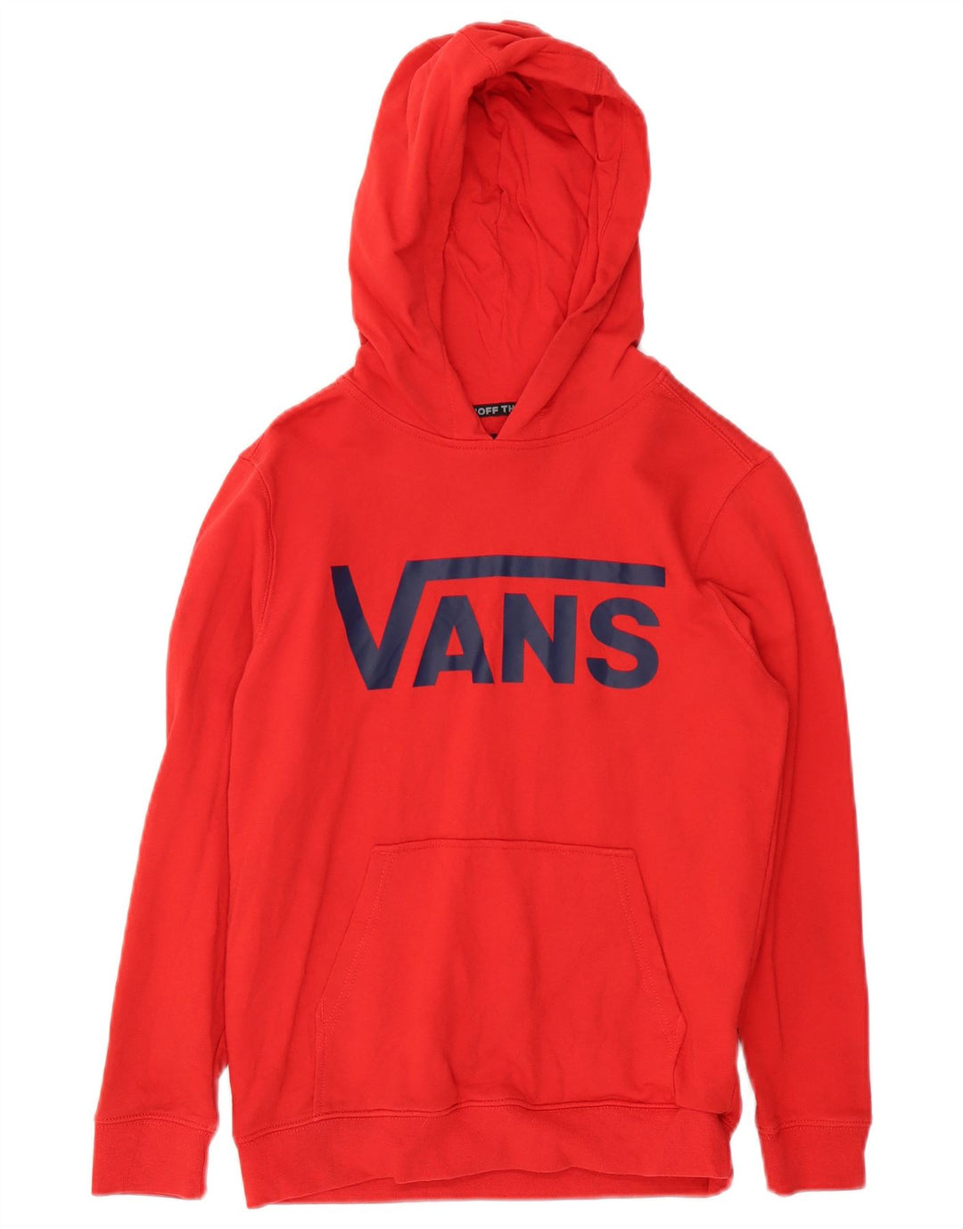 Felpa con cappuccio grafica da ragazzo Vans 10-11 anni in cotone rosso medio