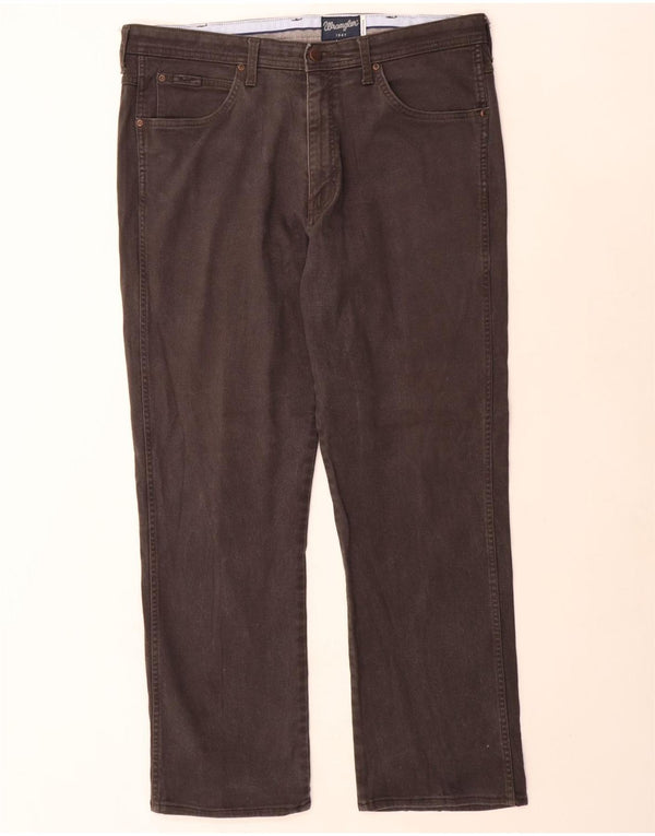 Jeans dritti elasticizzati Wrangler Arizona da uomo W38 L31 cotone grigio