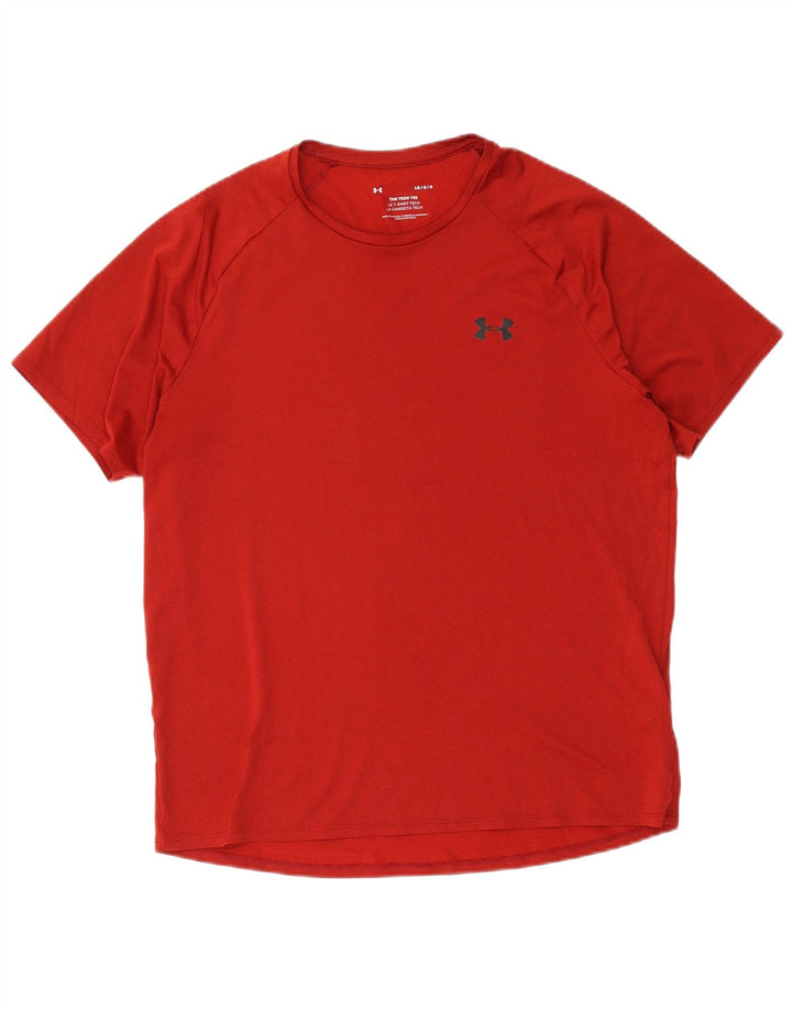 T-shirt da uomo Under Armour Top grande rosso in poliestere