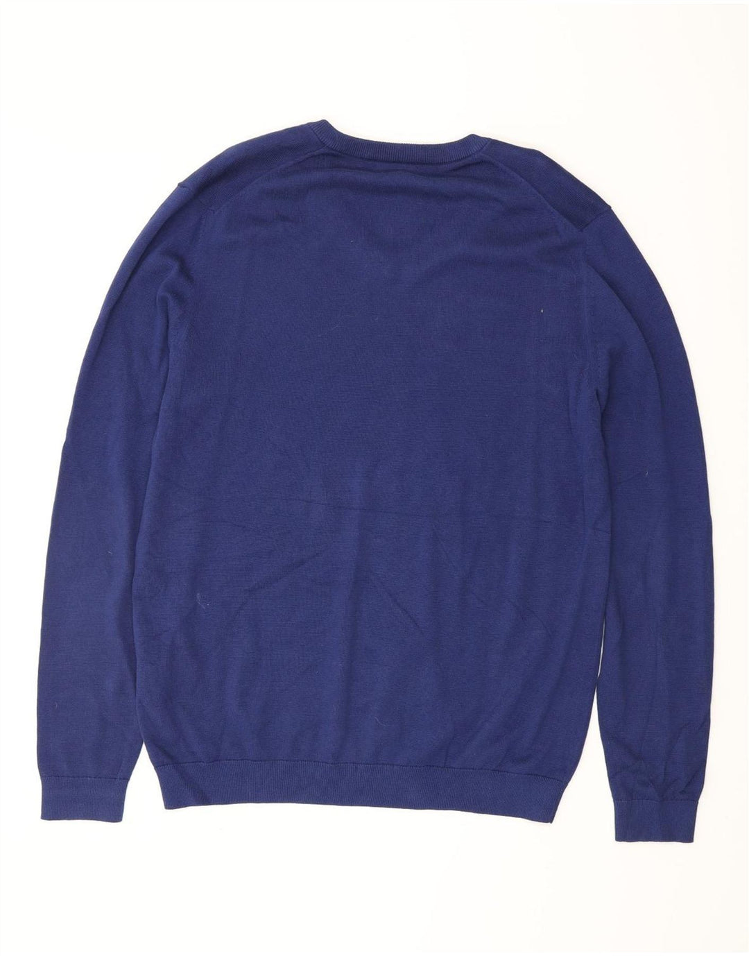 Maglione REISS da uomo con scollo a V, grande cotone blu