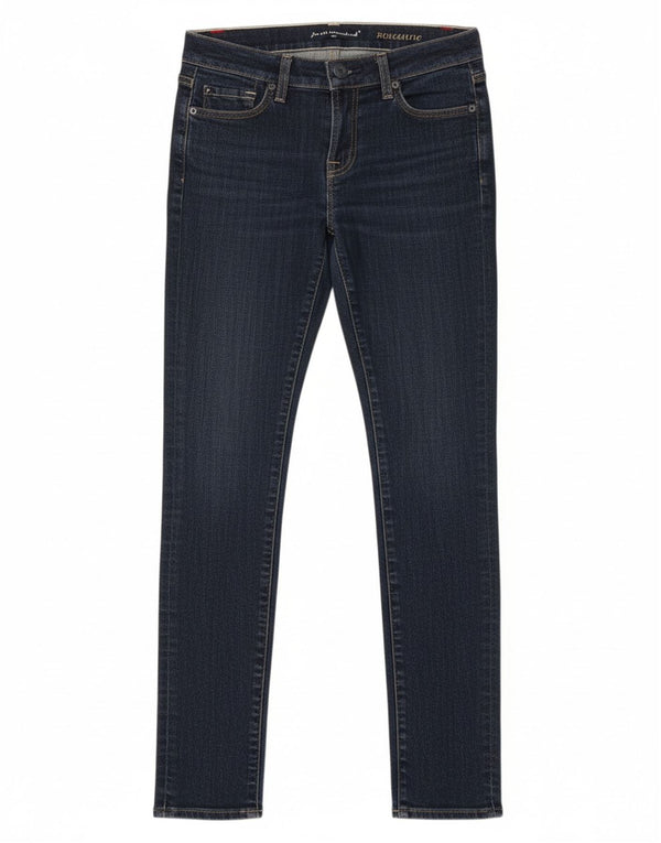 7 FOR ALL MANKIND Womens ROXANNE Skinny Jeans W26 L30 Navy Blue Cotton