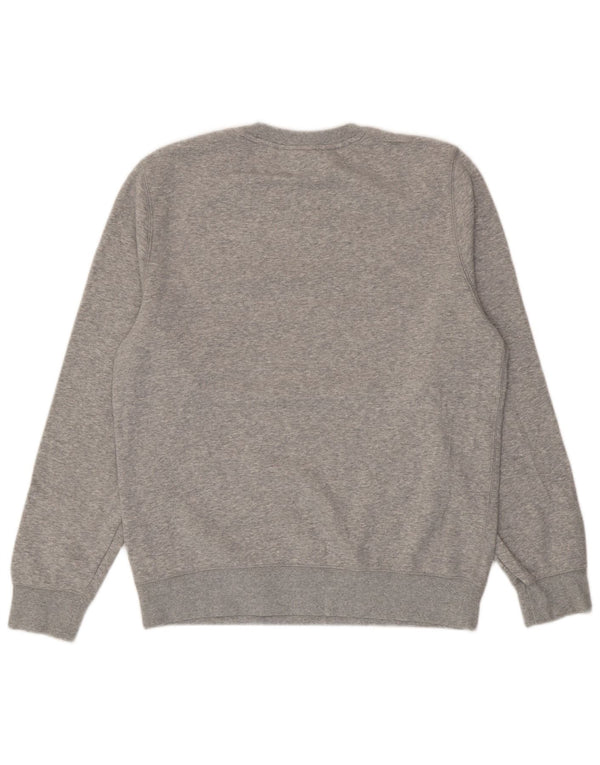 Felpa grafica da uomo Champion, maglione grande, pelo di cammello chiazzato grigio