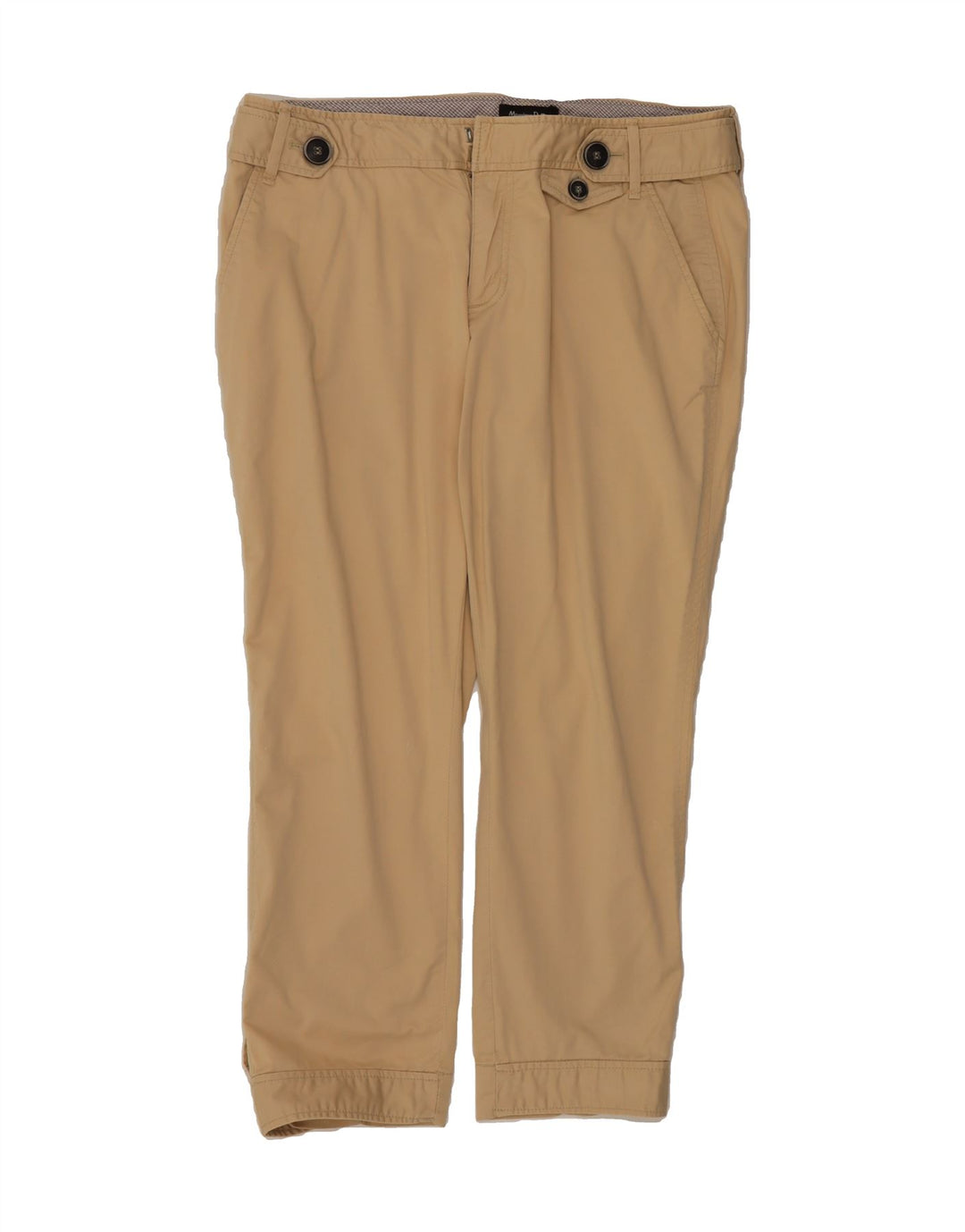 MASSIMO DUTTI Womens Slim Cropped Trousers EU 42 Large W32 L24 Beige Vintage Massimo Dutti and Second-Hand Massimo Dutti from Messina Hembry 