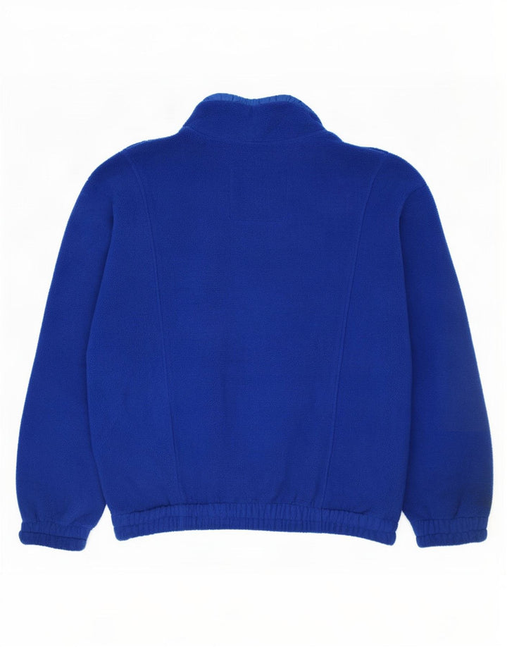 Maglione in pile con grafica anorak vintage da uomo XL blu