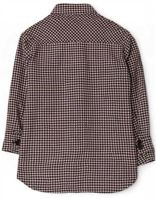 Abito chemisier oversize in flanella da donna Zara UK 10 piccolo a quadretti neri
