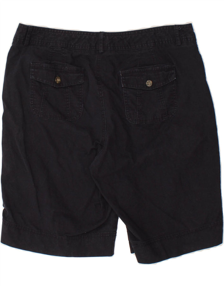 DOCKERS Womens Curvy Mid Rise Casual Shorts W32 Large Navy Blue Vintage Dockers and Second-Hand Dockers from Messina Hembry 