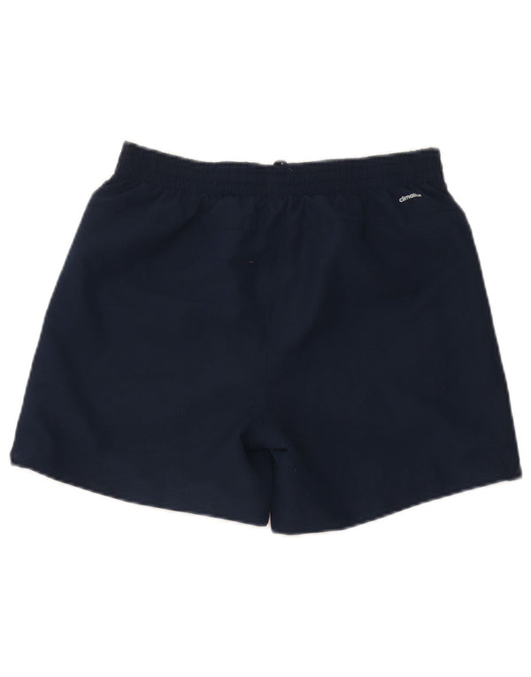 Pantaloncini sportivi Adidas Climalite da ragazza 13-14 anni in poliestere blu navy