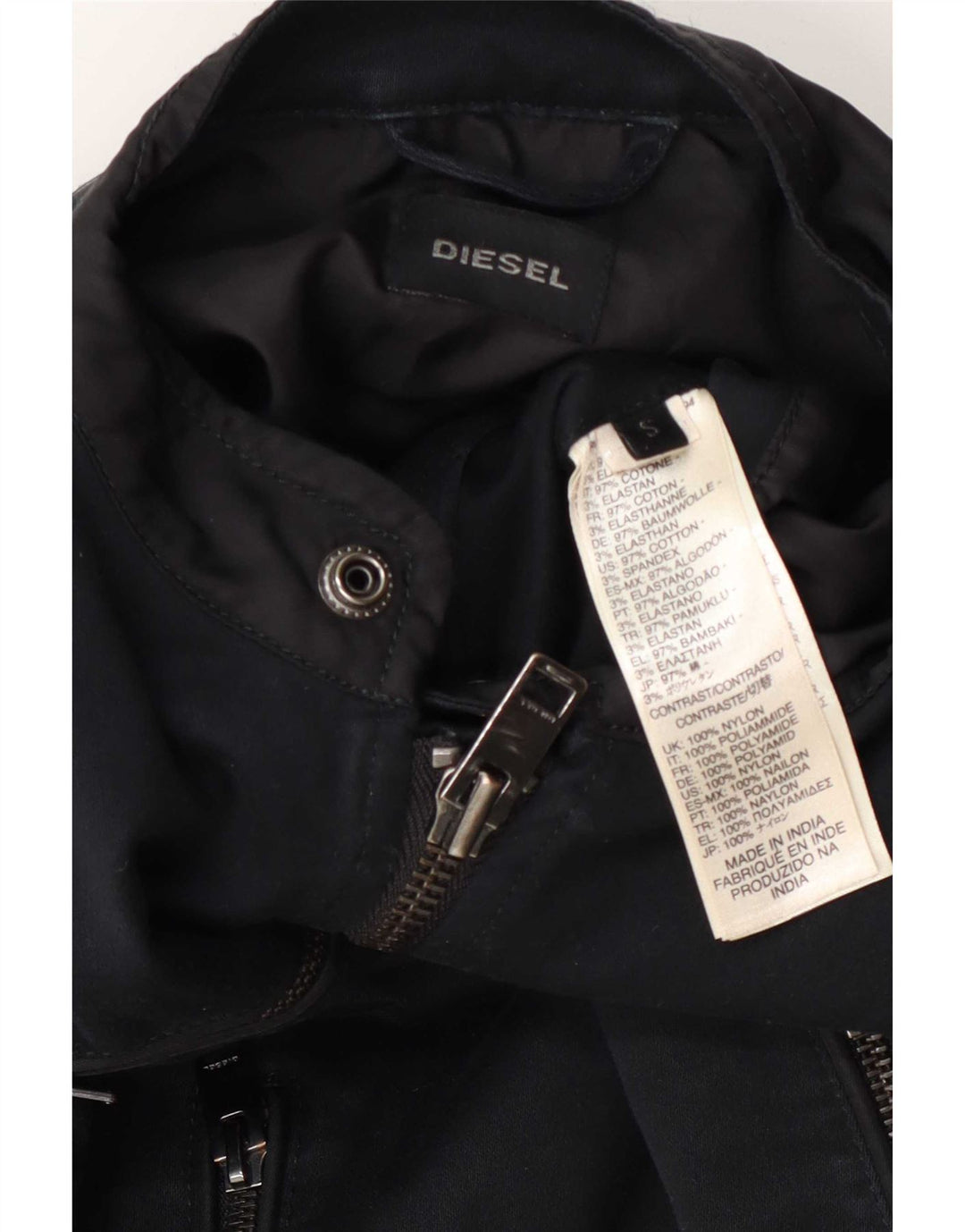 Giacca da motociclista da uomo Diesel UK 36 Small Cotone blu navy