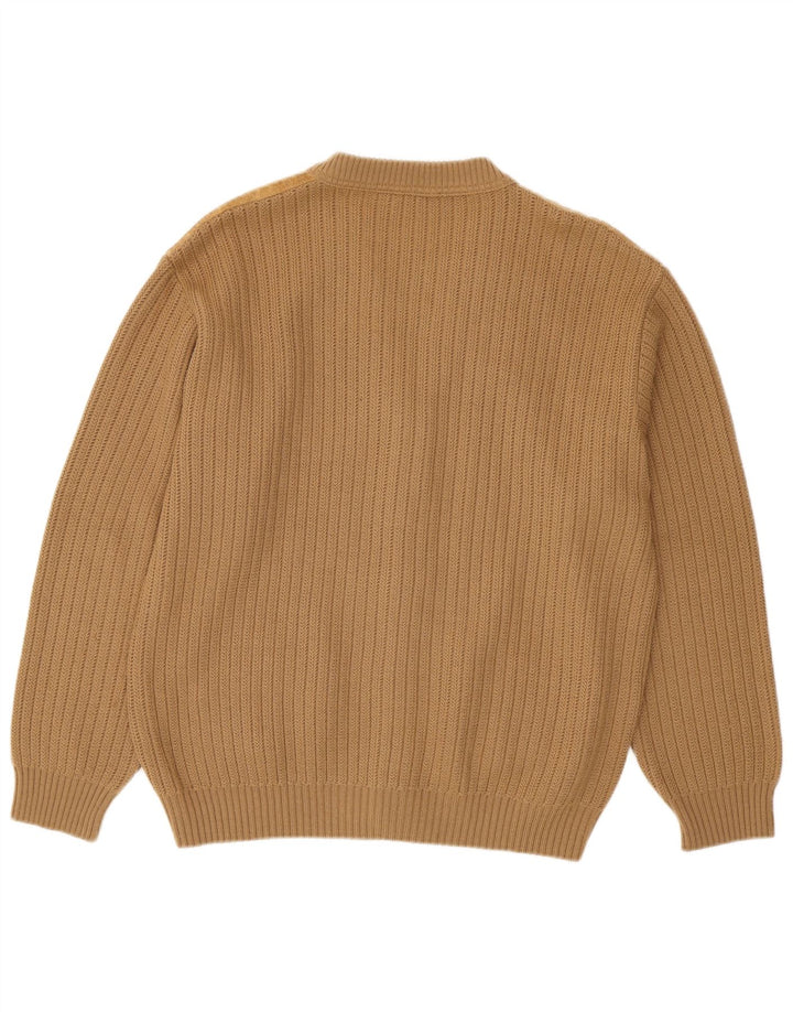 Maglione cardigan da uomo Malagrida grande beige geometrico