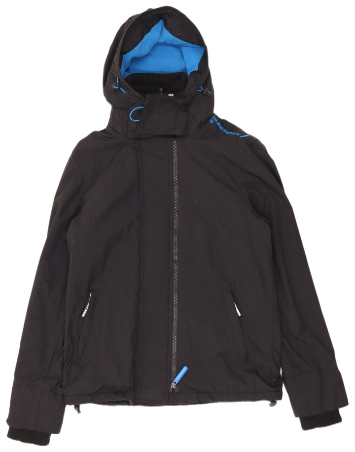 Giacca a vento con cappuccio da uomo Superdry Windcheater UK 36 Small Nera