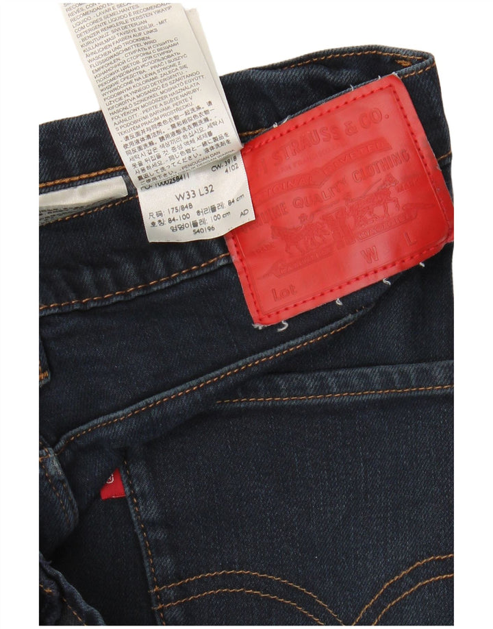 LEVI'S Jeans skinny da uomo a banana W33 L32 in cotone blu navy