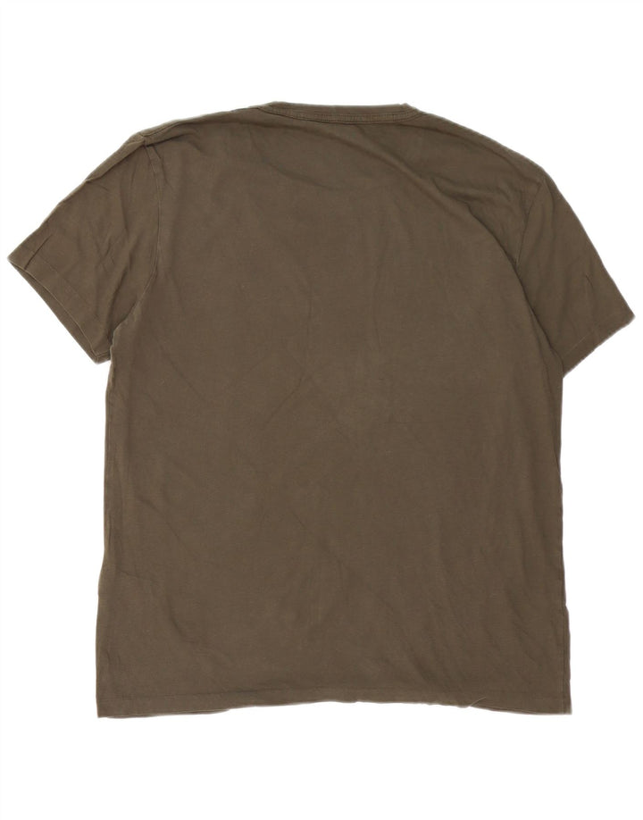 T-shirt da uomo ALL SAINTS Top grande in cotone kaki