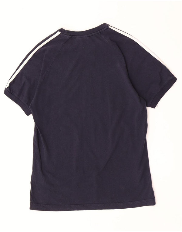 T-shirt da uomo Adidas Top media in cotone blu navy