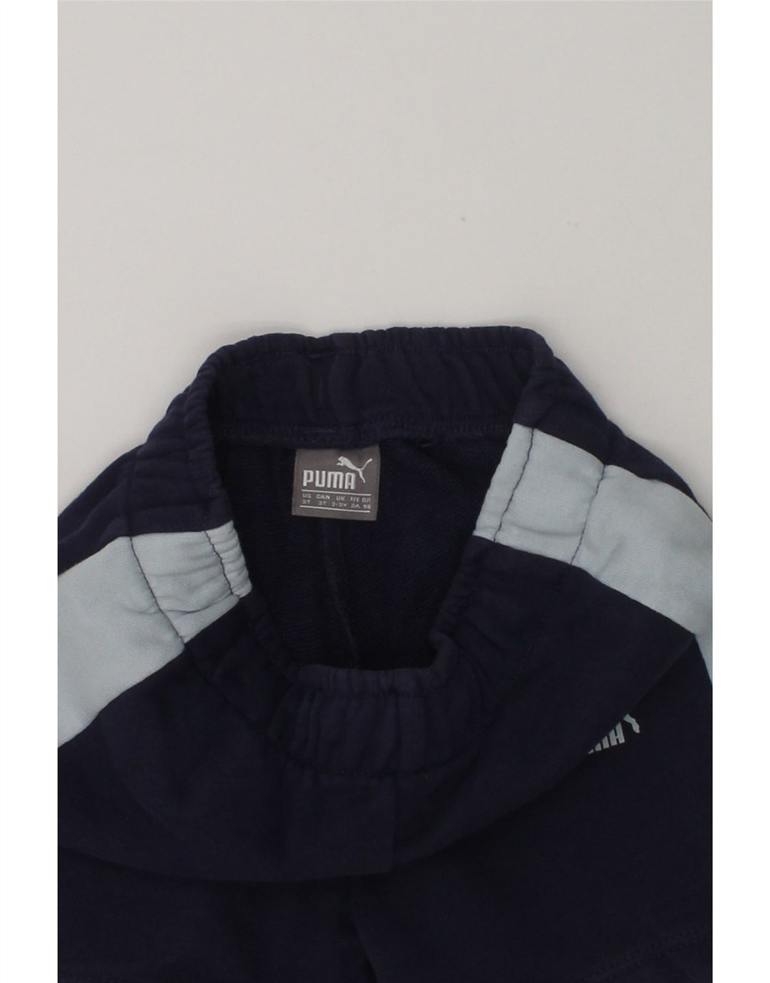PUMA Boys Graphic Sport Shorts 2-3 Years Navy Blue Colourblock | Vintage Puma | Thrift | Second-Hand Puma | Used Clothing | Messina Hembry 