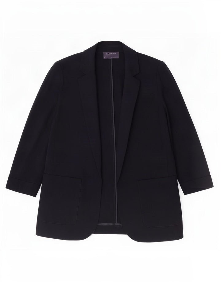Giacca blazer aperta da donna Marks & Spencer UK 14 grande poliestere blu navy