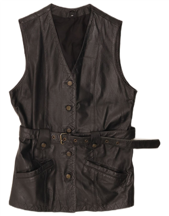 Nuovo gilet in pelle da donna Fast EU 38 medio in pelle nera