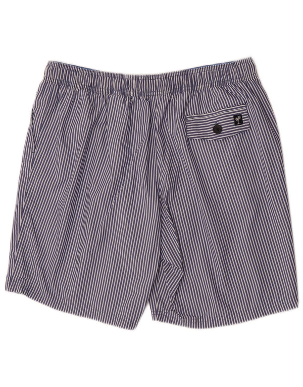 Pantaloncini da bagno da uomo Marks & Spencer grandi in cotone gessato blu
