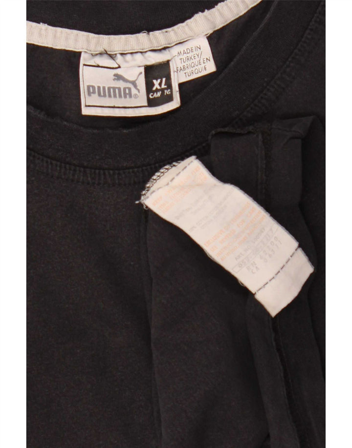 T-shirt grafica da uomo Puma Top XL in cotone nero