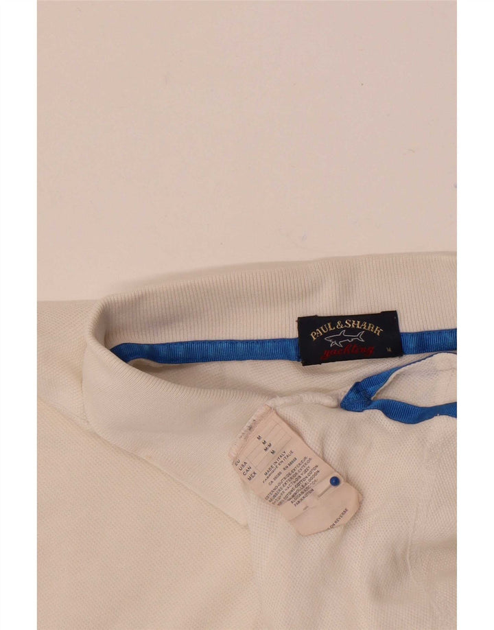 Polo da uomo Paul & Shark in cotone bianco medio