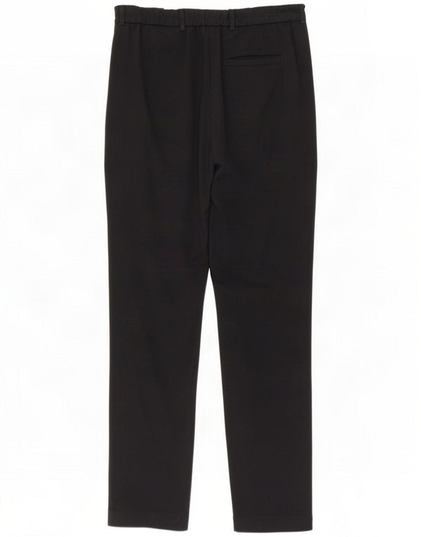 Marks & Spencer Pantaloni casual dritti da donna UK 14 Large W34 L32 Nero