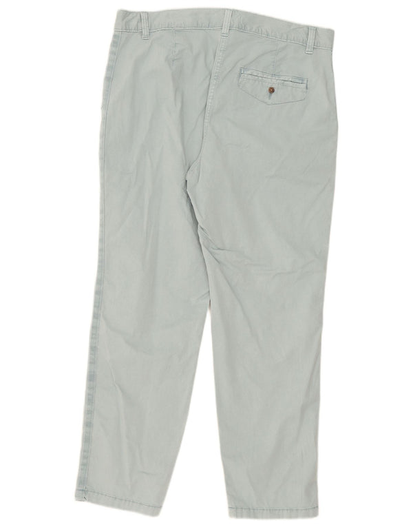 Marks & Spencer Womens Straight Chino Trousers UK 14 Large W34 L27 Blue