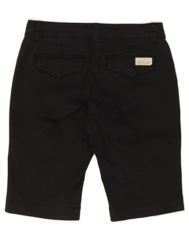 REPLAY Womens Bermuda Shorts W26 Small Black Cotton Vintage Replay and Second-Hand Replay from Messina Hembry 