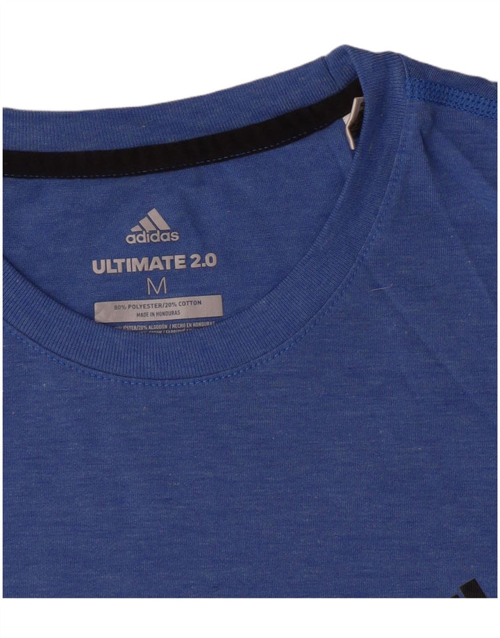 T-shirt da donna Adidas Top UK 12 poliestere screziato blu medio